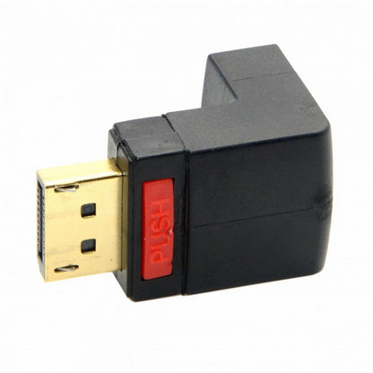 Down Angled 90 Degree DisplayPort Male to Female Extension Adapter DP-016-DN