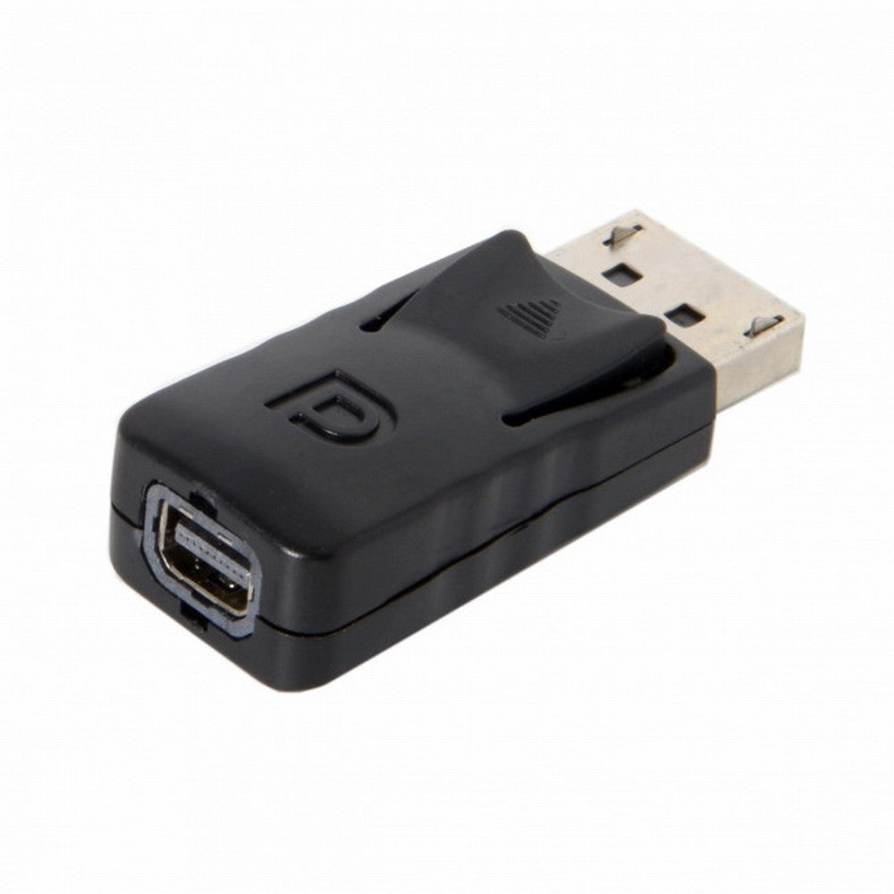 Black DP DisplayPort Male to Mini DP DisplayPort Female Adapter for Displays HDTV Monitor DP-052-BK