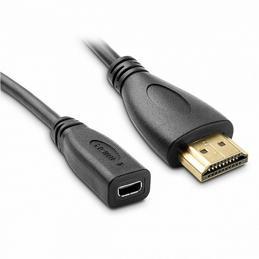 20cm Micro HDMI socket Female to HDMI Male adapter Cable for Tablet Cell Phone HD-026-AMDF