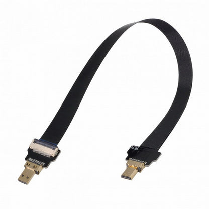 CYFPV Micro HDMI Male to Micro HDMI Male Extension FPC Flat Cable 1080P for FPV HDTV Multicopter Aerial Photography CC-HD-185-BK