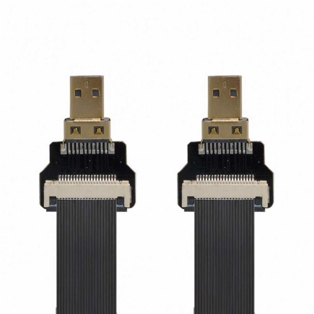 CYFPV Micro HDMI Male to Micro HDMI Male Extension FPC Flat Cable 1080P for FPV HDTV Multicopter Aerial Photography CC-HD-185-BK