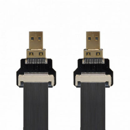 CYFPV Micro HDMI Male to Micro HDMI Male Extension FPC Flat Cable 1080P for FPV HDTV Multicopter Aerial Photography CC-HD-185-BK
