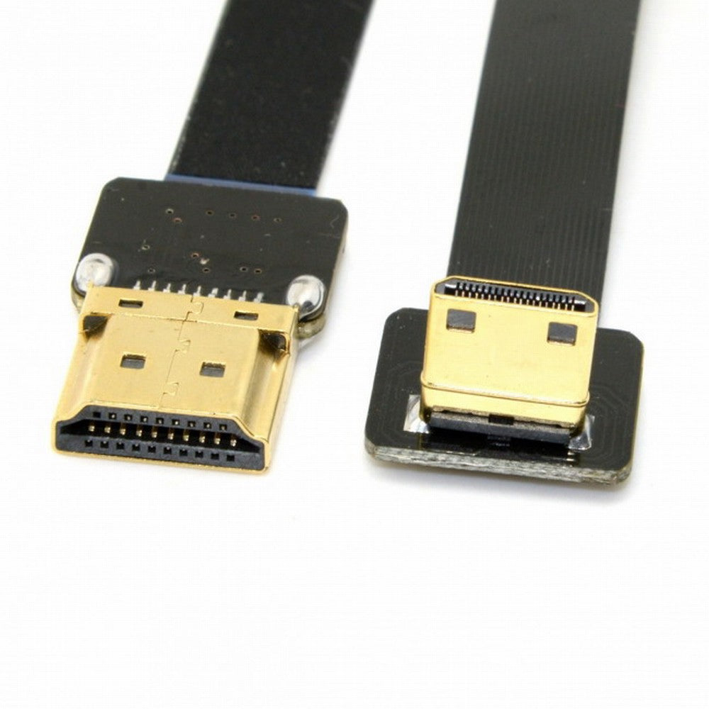 CYFPV 90 Degree Down Angled FPV Mini HDMI Male to HDMI Male FPC Flat Cable 50cm for FPV HDTV Multicopter Aerial Photography CC-HD-190-DN