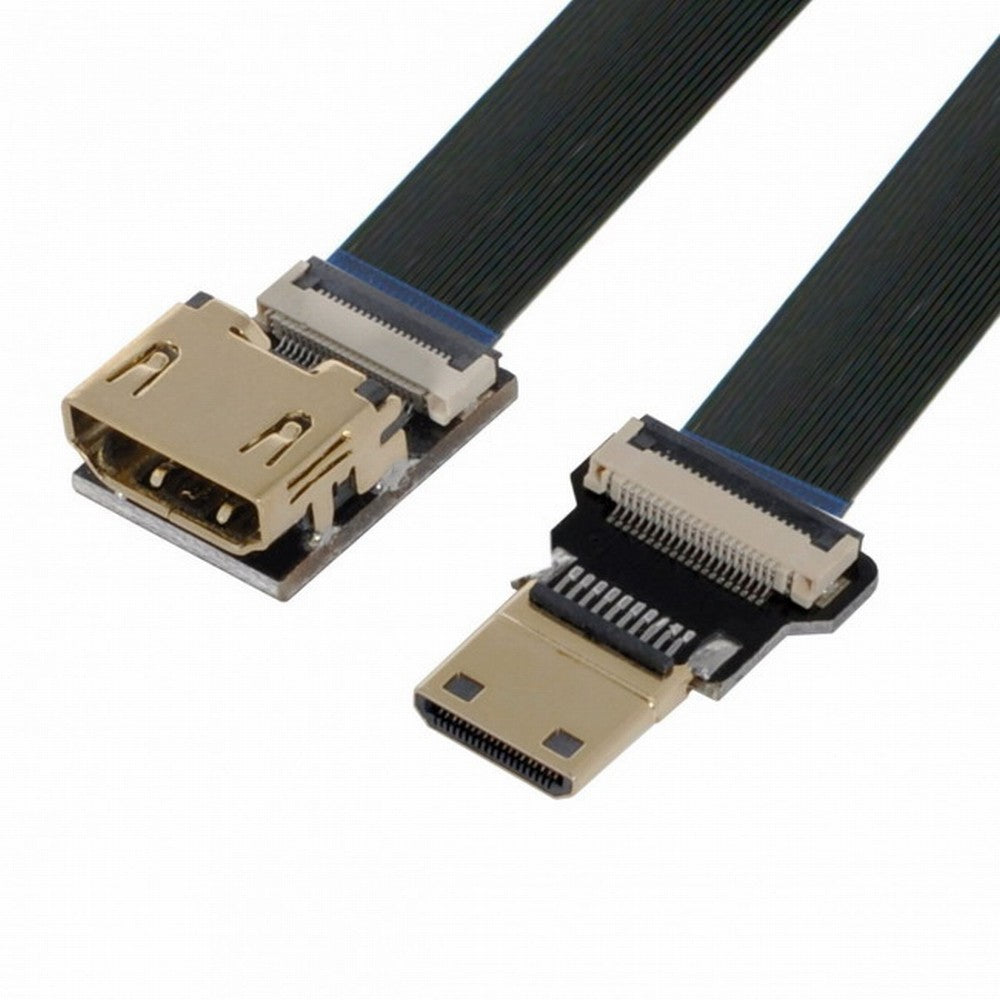 CYFPV HDMI Female to Mini HDMI Male Extension FPC Flat Cable 1080P for FPV HDTV Multicopter Aerial Photography CC-HD-196-BK
