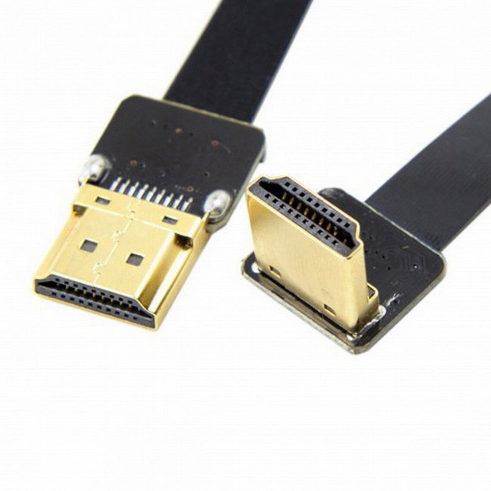 CYFPV FPV HDMI Male to Down Angled 90D HDMI Male HDTV FPC Flat Cable for FPV HDTV Multicopter Aerial Photography CC-HD-198-DN