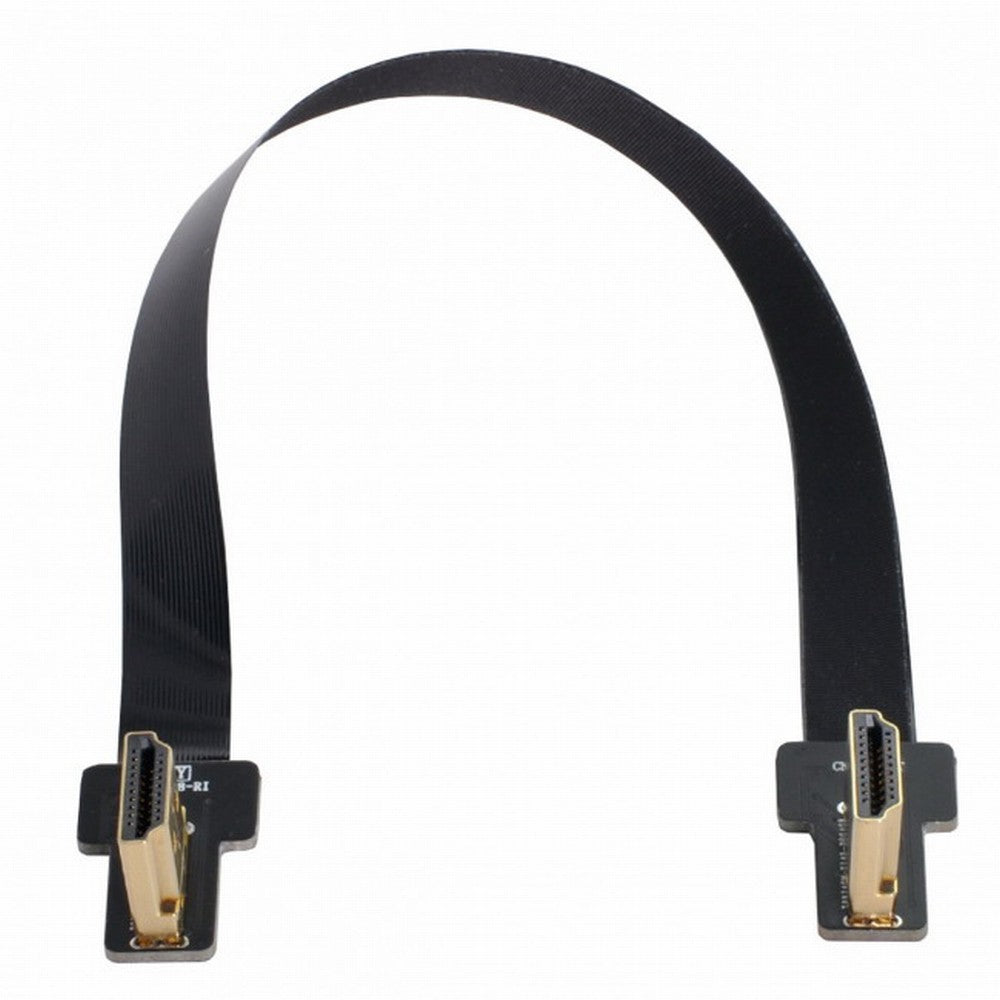 CYFPV Dual 90 Degree Left Angled HDMI Type A Male to Male HDTV FPC Flat Cable for FPV HDTV Multicopter Aerial Photography CC-HD-206-LE