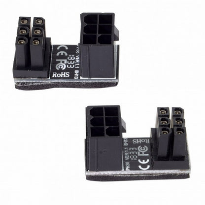 ATX 6Pin Female to 6pin Male 180 Degree Angled Power Adapter for Desktops Graphics Card PW-008