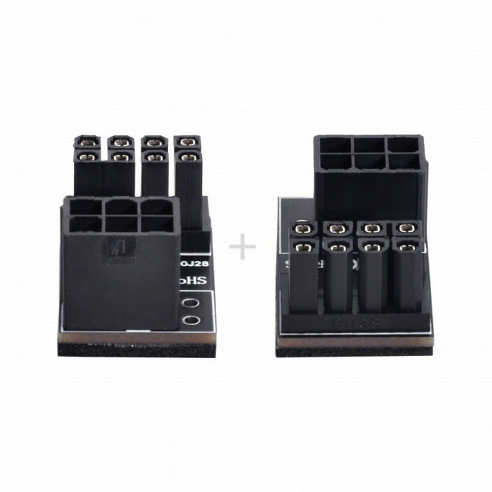 ATX 6Pin Female to 8pin Male 180 Degree Angled Power Adapter for Desktops Graphics Card PW-024