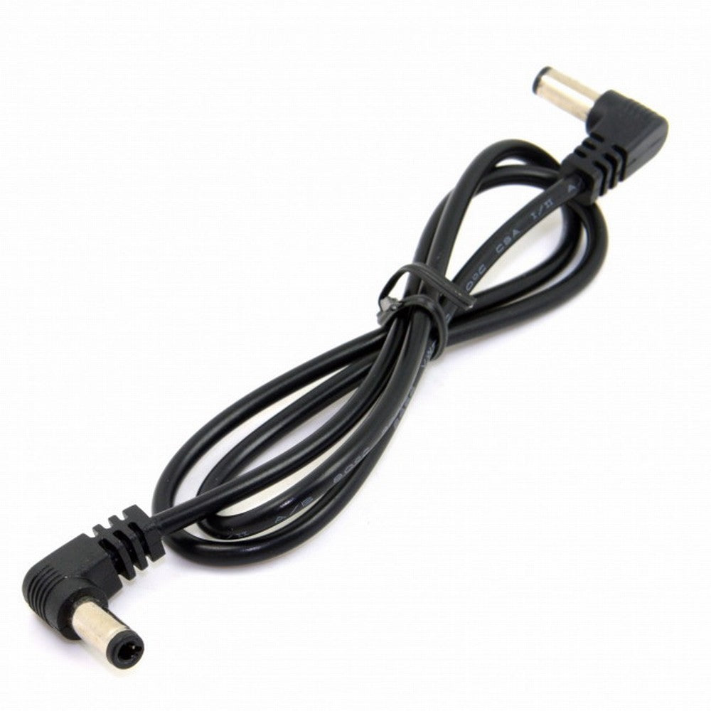 DC Power 5.5 x 2.1mm / 2.5mm Male to 5.5 2.1/2.5mm Male Plug Cable Right Angled 90 Degree 60cm PW-051