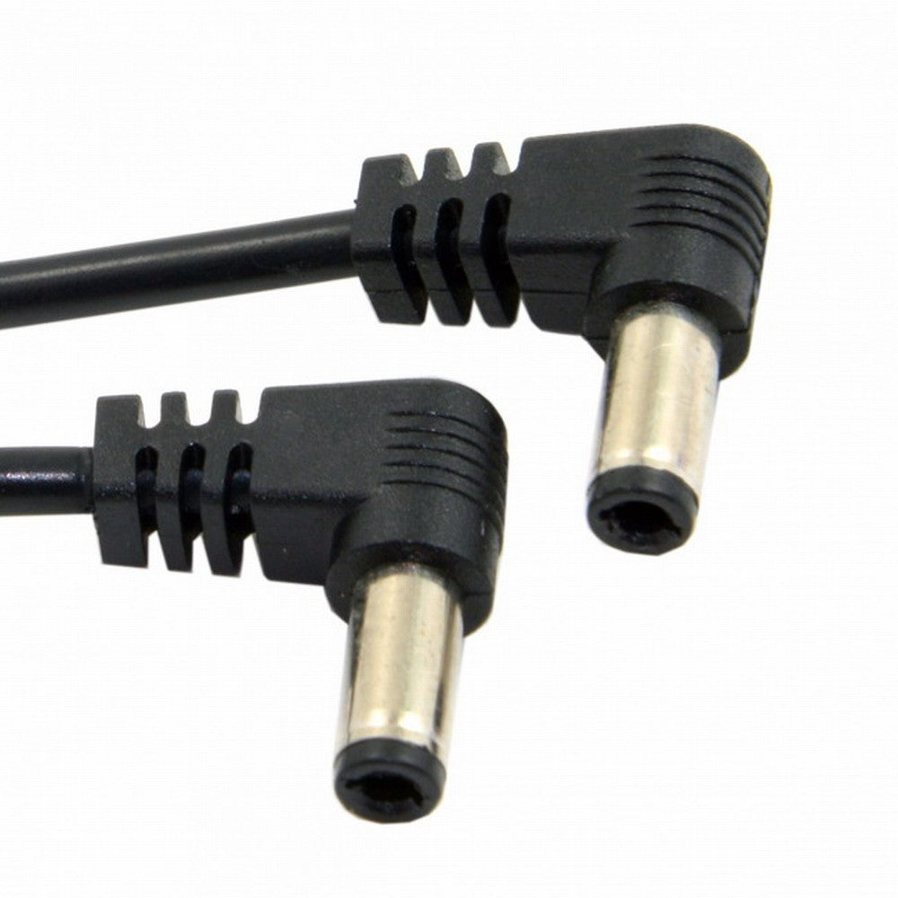 DC Power 5.5 x 2.1mm / 2.5mm Male to 5.5 2.1/2.5mm Male Plug Cable Right Angled 90 Degree 60cm PW-051