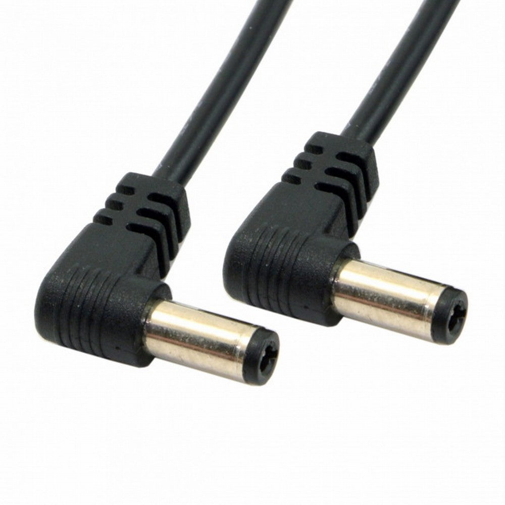 DC Power 5.5 x 2.1mm / 2.5mm Male to 5.5 2.1/2.5mm Male Plug Cable Right Angled 90 Degree 60cm PW-051