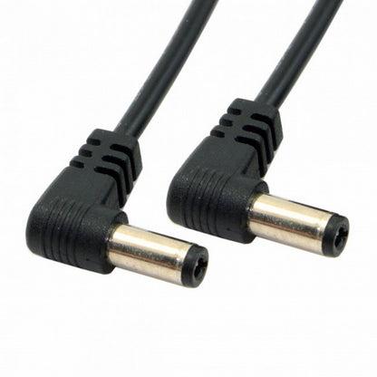 DC Power 5.5 x 2.1mm / 2.5mm Male to 5.5 2.1/2.5mm Male Plug Cable Right Angled 90 Degree 60cm PW-051