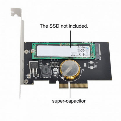 PCI-E 3.0 x4 to M.2 NGFF M Key SSD Nvme Card Adapter PCI Express with Power Failure Protection 4.0F Super Capacitor SA-022