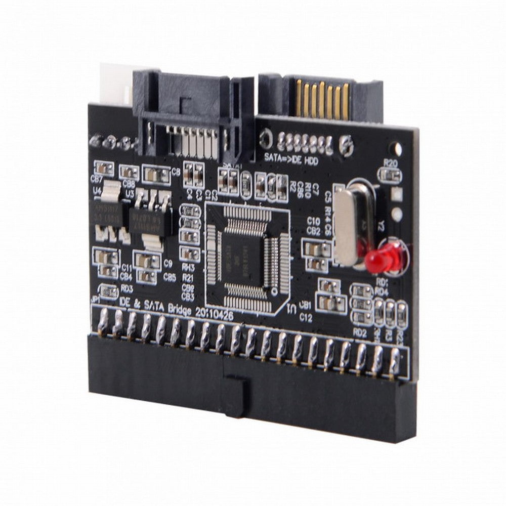 IDE 100 133 PATA to Dual Serial SATA 7PIN Adapter Reversible Converter for Hard Disk Drive SA-101