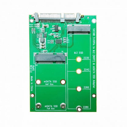 2 in 1 Combo Mini PCI- E 2 Lane M.2 NGFF mSATA SSD to SATA 3.0 III Adapter Converter PCBA SA-130
