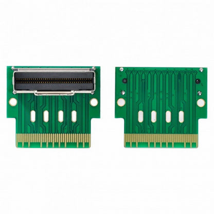 PCI-E Slimline SAS 4.0 SFF-8654 8i 74pin to SFF-8654 74pin Male to Female Extender Adapter Angled Test Tools SF-007