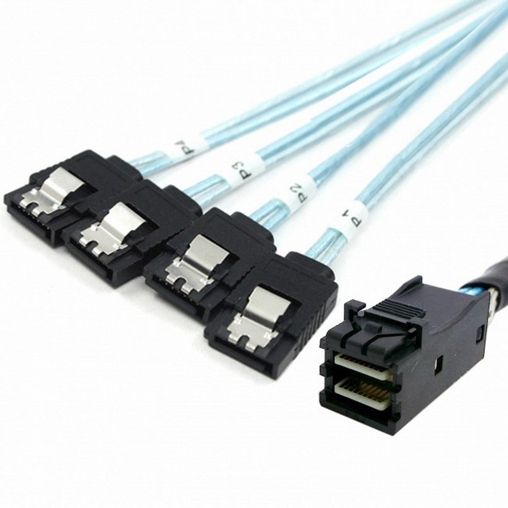 Internal Mini SAS HD SFF-8643 Host to 4 SATA 7pin Target Hard Disk 6Gbps Data Server Raid Cable CC-SF-074