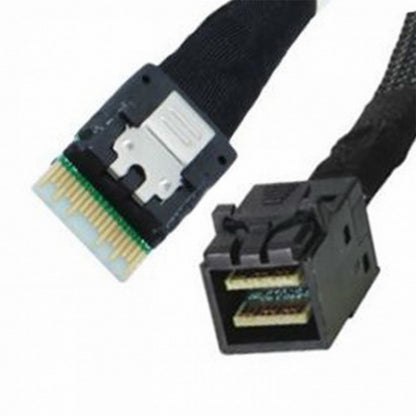 Slim Line SAS 4.0 SFF-8654 4i 38pin Host to HD Mini SAS 4i SFF-8643 36pin Target Cable 50cm SF-098