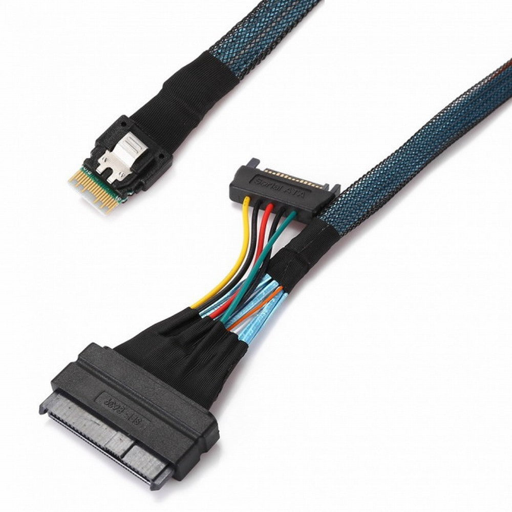 U.2 U2 SFF-8639 to Slimline SFF-8654 4i NVME PCIe SSD Cable for Mainboard SSD 750 p3600 p3700 M.2 SF-104