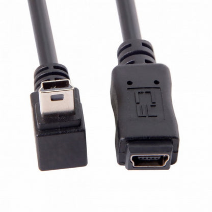 GPS Mini USB 5P 90D Down Direction Angled Male to 5p Female Extension Cable 0.2M U2-049-DN