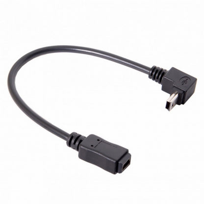 GPS Mini USB 5P 90D Down Direction Angled Male to 5p Female Extension Cable 0.2M U2-049-DN