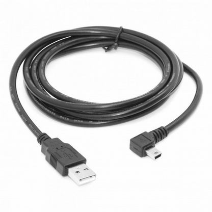 Mini USB B Type 5pin Male Left Angled 90 Degree to USB 2.0 Male Data Cable 6ft 1.8m U2-057-LE-1.8M