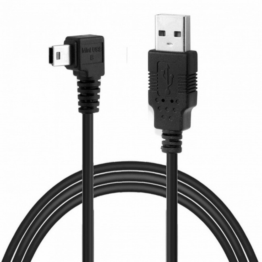 Mini USB B Type 5pin Male Left Angled 90 Degree to USB 2.0 Male Data Cable with Ferrite U2-057-LE-3.0M/U2-057-LE-5.0M
