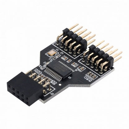 Motherboard 9pin USB 2.0 Header 1 to 2 Female Extension HUB Connector Adapter Port Multilier U2-074