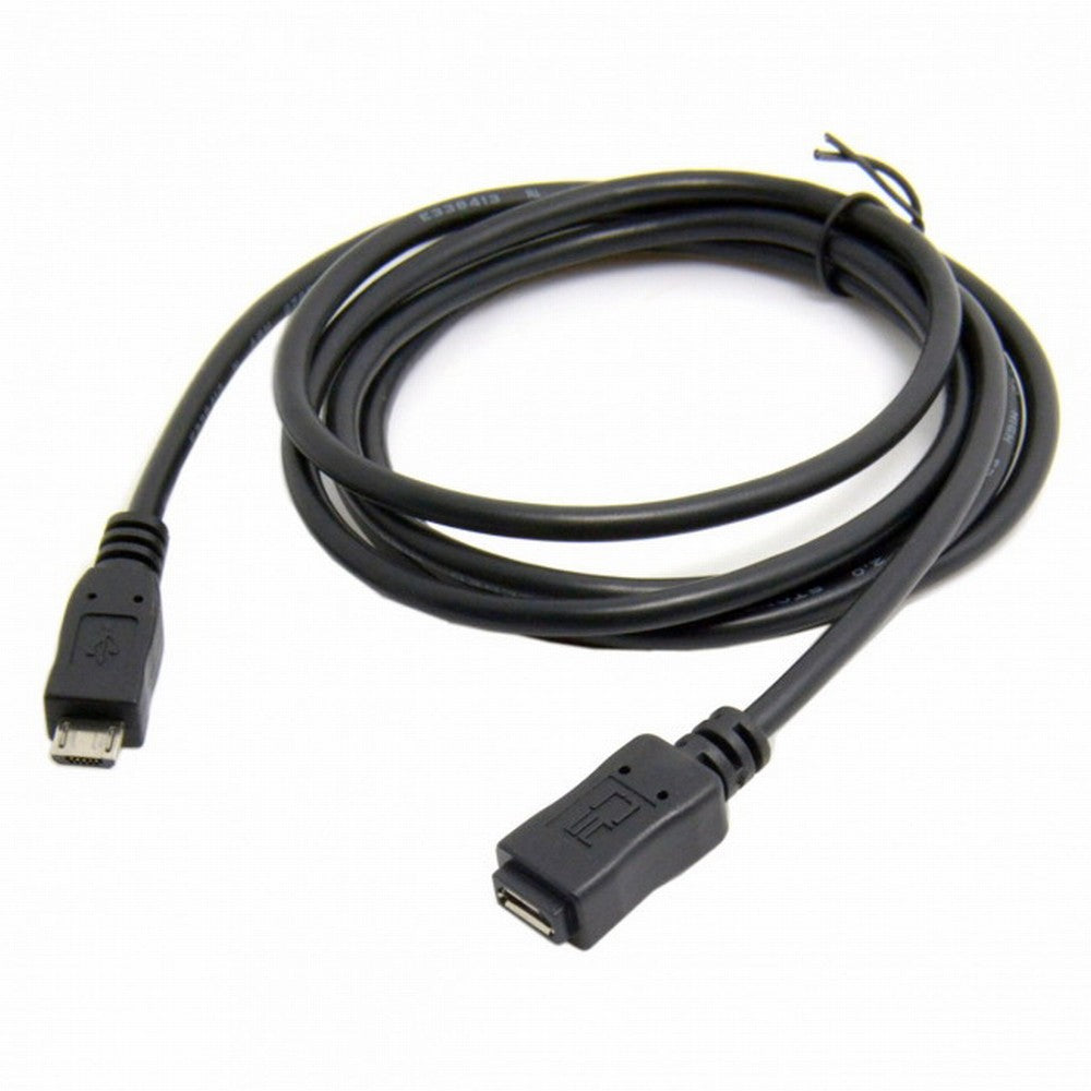 5ft Full Pin Connected Micro USB 2.0 Type 5Pin Male to Female Cable for Tablet Phone MHL OTG Extension U2-096-BK-1.5M