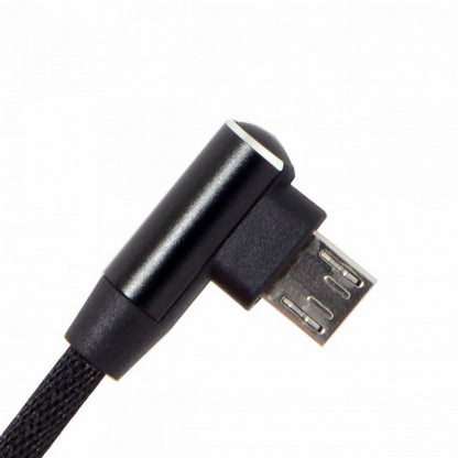 Micro USB 5Pin to Left Right Angled 90 Degree USB 2.0 Data Cable with Sleeve for Tablet Phone 15cm U2-114