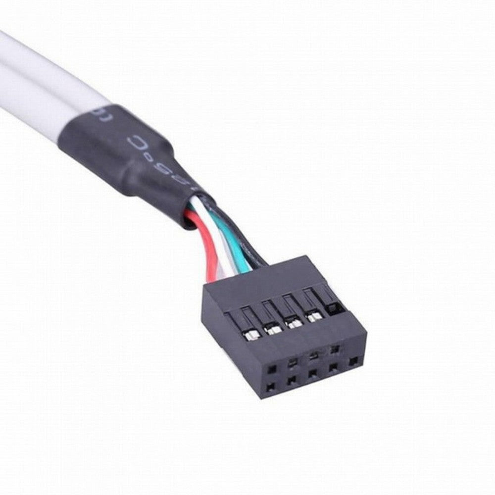 Dual Port USB 2.0 to Motherboard 9Pin 10Pin Header Extension Adapter Cable with Bracket U2-142
