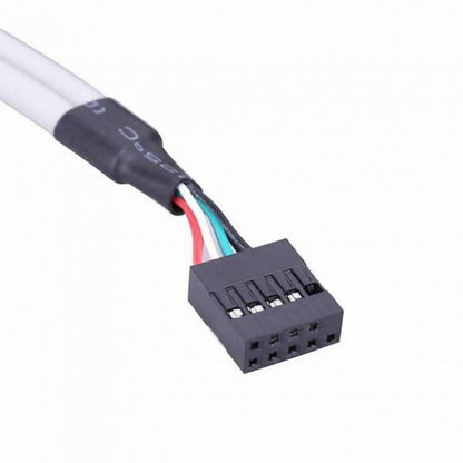 Dual Port USB 2.0 to Motherboard 9Pin 10Pin Header Extension Adapter Cable with Bracket U2-142