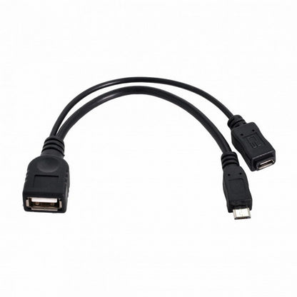 Black Color Micro USB 2.0 OTG Host Flash Disk Cable with Micro USB power for Galaxy S3 i9300 S4 i9500 Note2 N7100 Note3 N9000 S5 i9600 U2-166