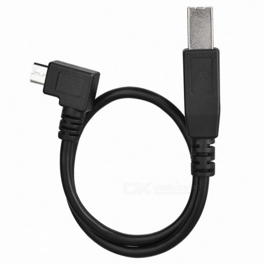 30cm Right Angled 90 Degree Micro USB OTG to Standard B Type Printer Scanner Hard Disk Cable U2-103-RI