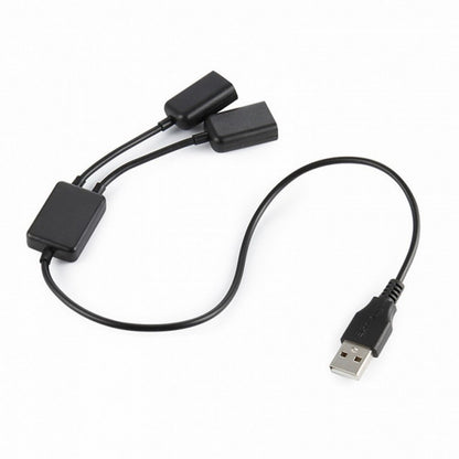 Black 1 to 2 USB 2.0 Dual Ports Hub Cable Bus Power For Laptop Desktop PC Mouse Flash Disk U2-125