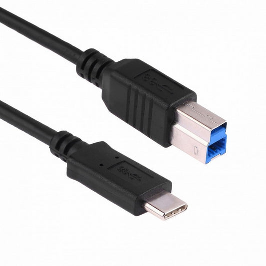 USB-C USB 3.1 Type C Male Connector to USB Standard B Male Data Cable for Mac Laptop Black UC-115-BK