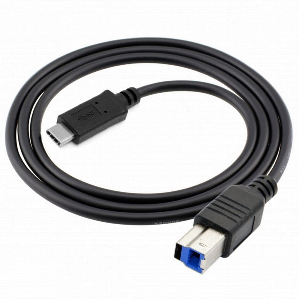 USB-C USB 3.1 Type C Male Connector to USB Standard B Male Data Cable for Mac Laptop Black UC-115-BK