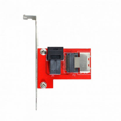 PCI-Express 4.0 Mini SAS SFF-8087 to SAS HD SFF-8643 PCBA Female Adapter With Bracket SF-040
