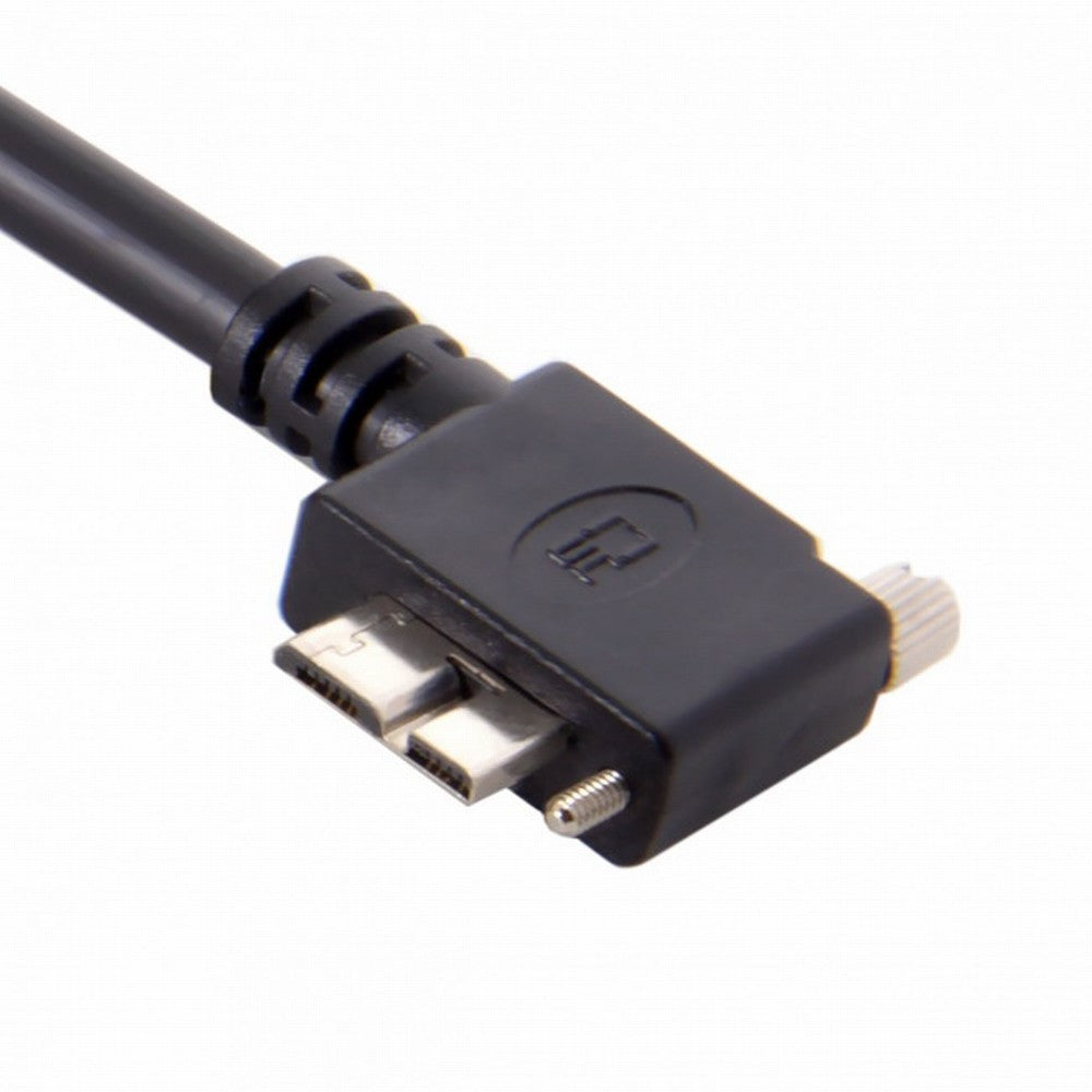  90 Degree Left Angled Micro USB Screw Mount to 3.0 Data Cable for Industrial Camera CC-U3-044-LE