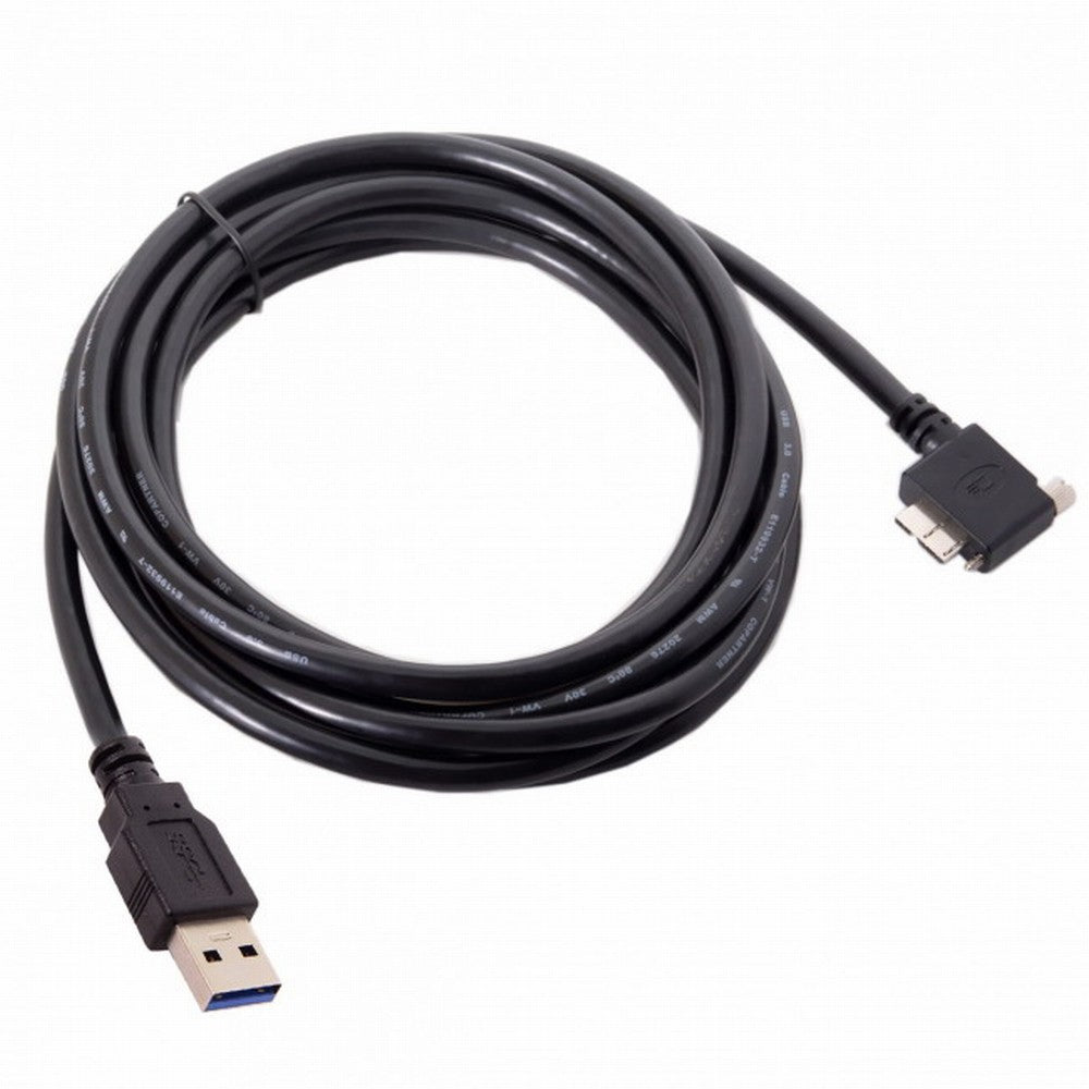  90 Degree Right Angled Micro USB Screw Mount to 3.0 Data Cable for Industrial Camera CC-U3-044-RI