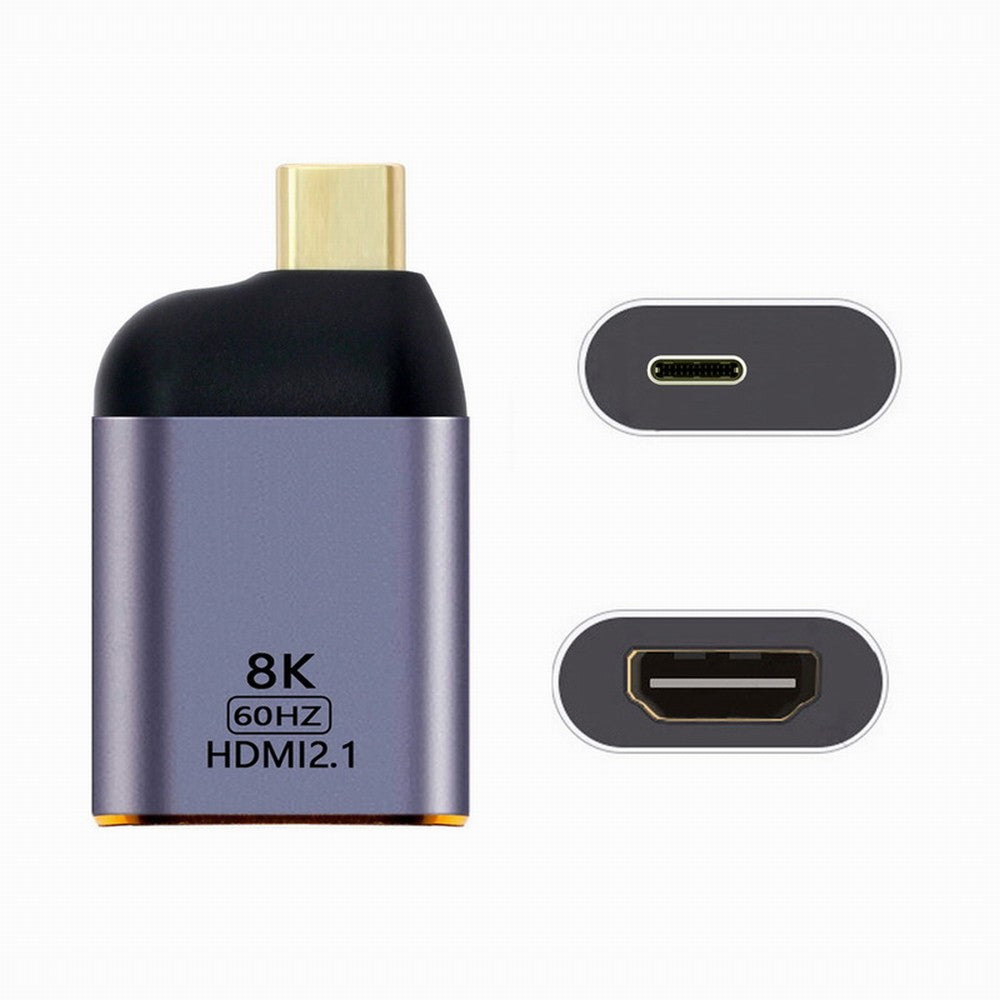 Cablecc USB4 Type-C Source to HDMI 2.1 Female Adapter, 8K@60Hz UHD 4K Video Converter for Monitor Display