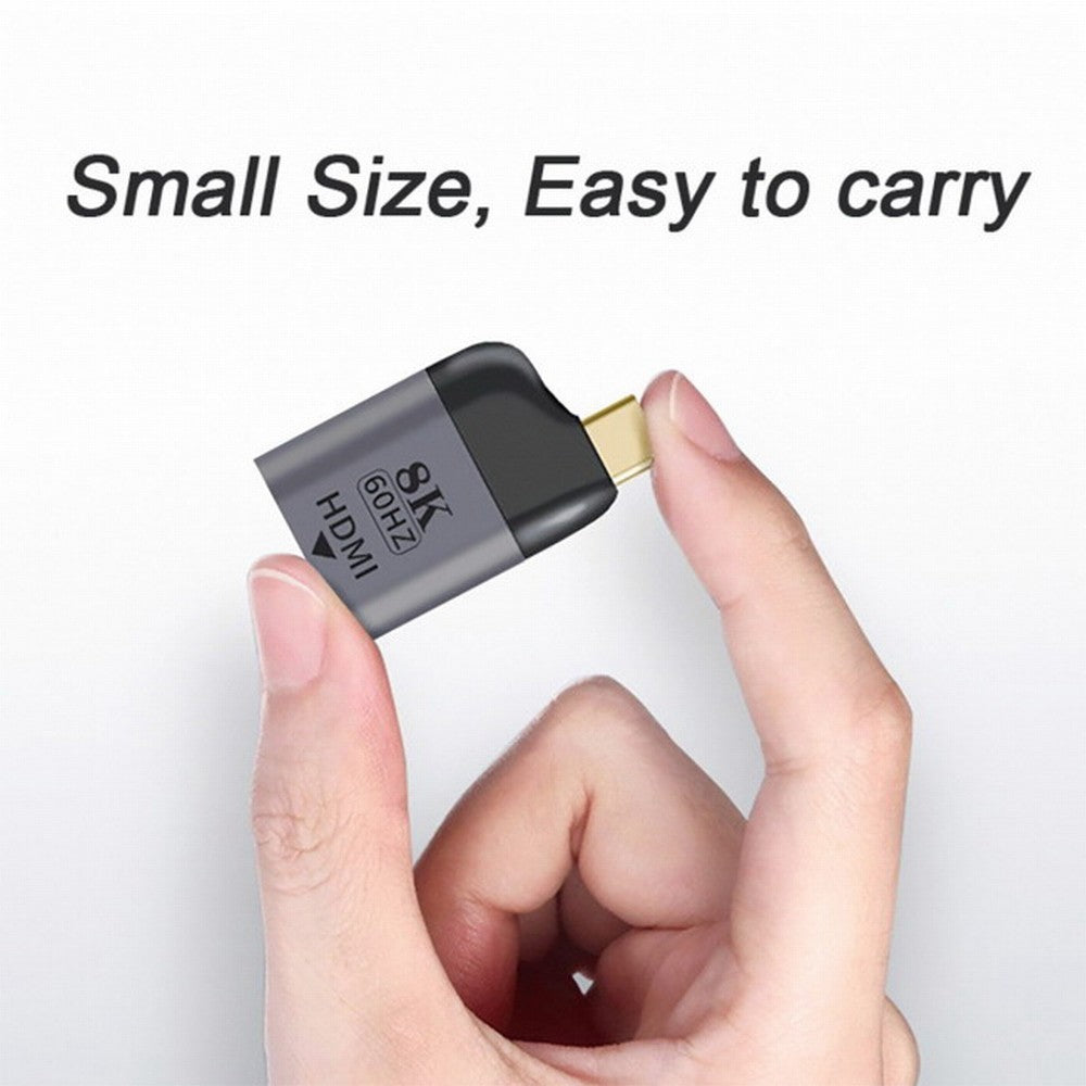Cablecc USB4 Type-C Source to HDMI 2.1 Female Adapter, 8K@60Hz UHD 4K Video Converter for Monitor Display