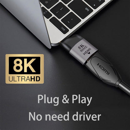 Cablecc USB4 Type-C Source to HDMI 2.1 Female Adapter, 8K@60Hz UHD 4K Video Converter for Monitor Display