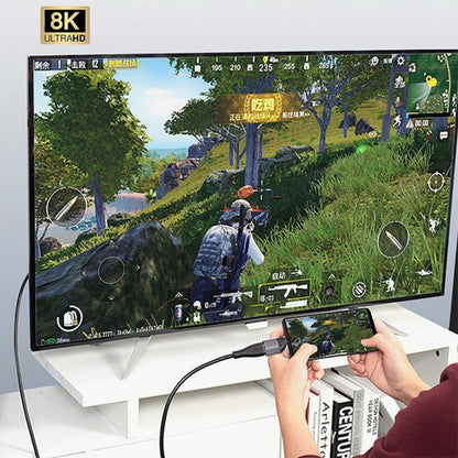 Cablecc USB4 Type-C Source to HDMI 2.1 Female Adapter, 8K@60Hz UHD 4K Video Converter for Monitor Display