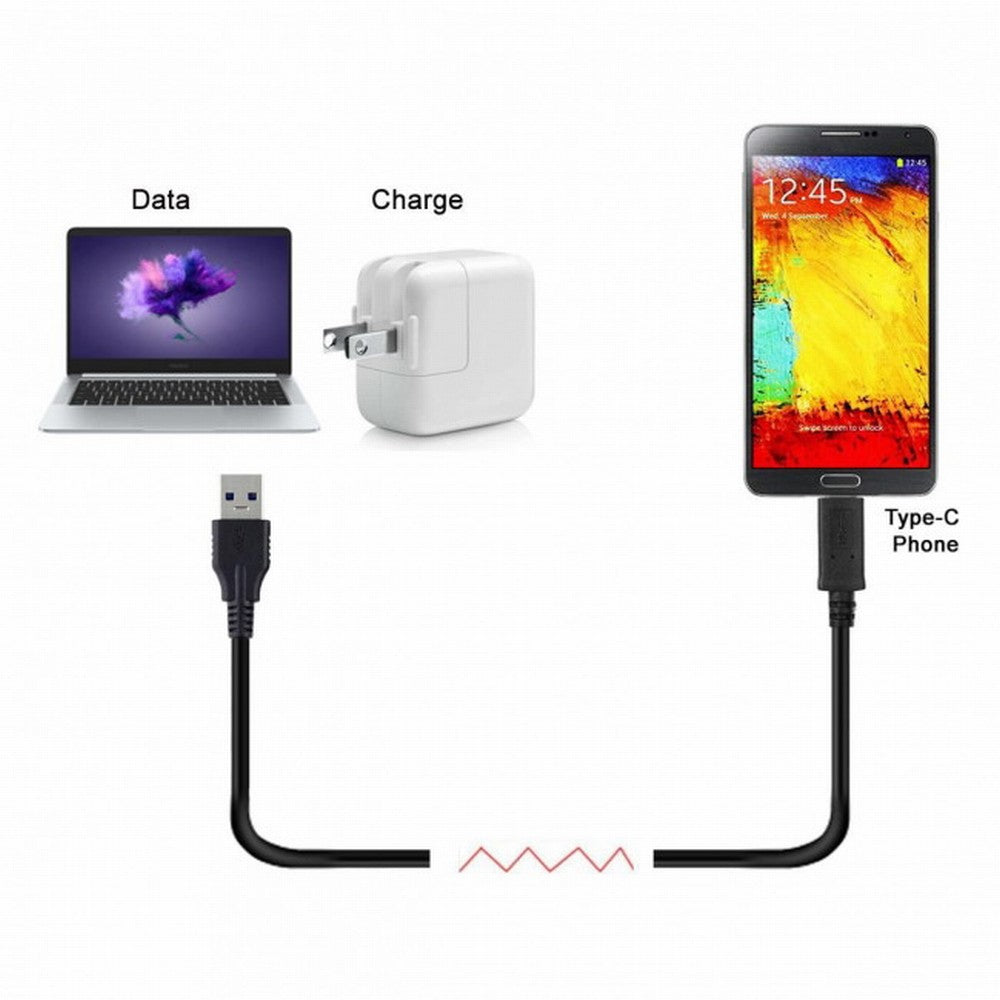 5m USB-C USB 3.1 Type C Male to USB3.0 Type A Male Data Cable for Tablet Phone Hard Disk Drive UC-199-BK-5.0M