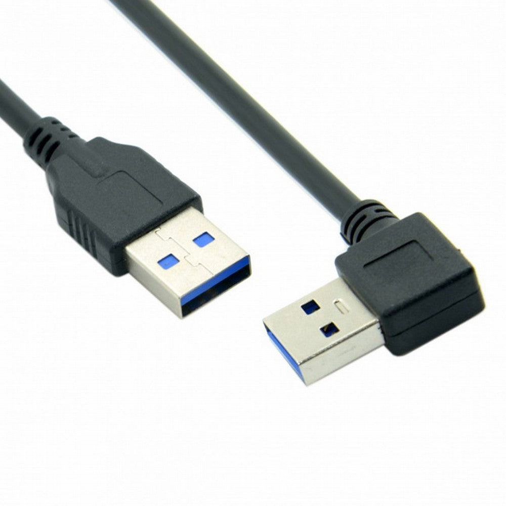 90 Degree Right Angled USB 3.0 A Type Male to Straight A Type Male Data Cable 40cm U3-069-RI