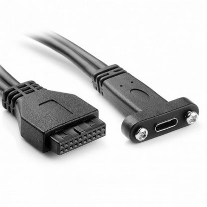 Single Port USB 3.1 Type C USB-C Female to USB 3.0 Motherboard 19pin Header Cable 40cm UC-085