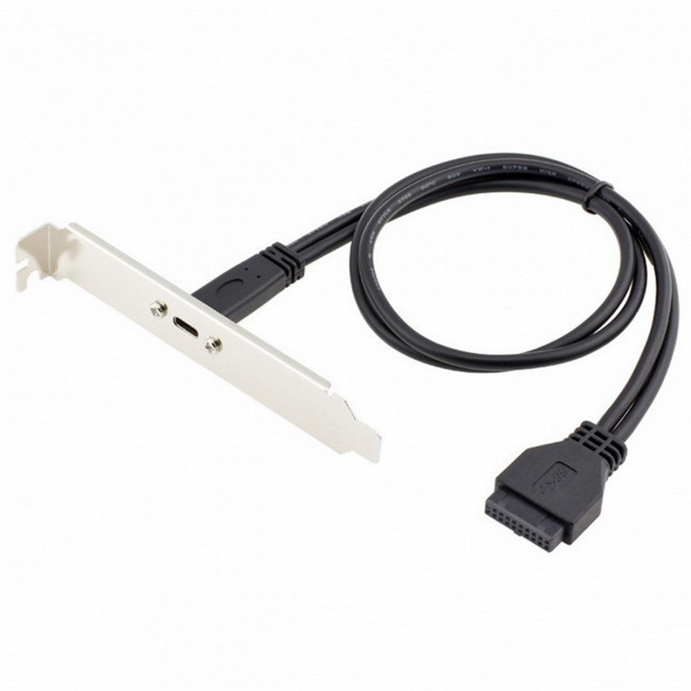 Single Port USB 3.1 Type C USB-C Female to USB 3.0 Motherboard 19pin Header Cable 40cm UC-085