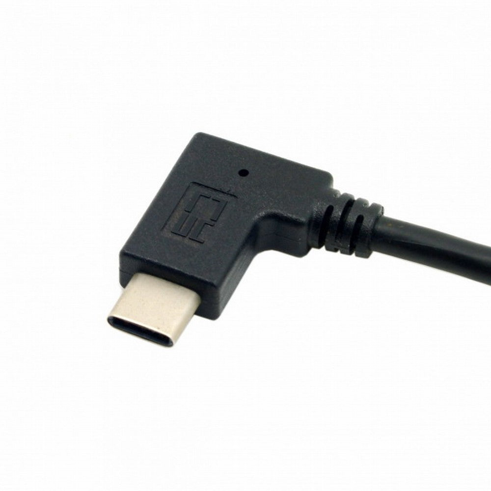 Reversible USB 3.1 USB-C Angled to 90 Degree Left Angled A Male Data Cable for Laptop Tablet Mobile Phone UC-089-LE