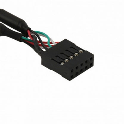 USB 9Pin 10Pin Motherboard Female Header to Dual USB 2.0 Female Adapter Cable 50cm U2-129
